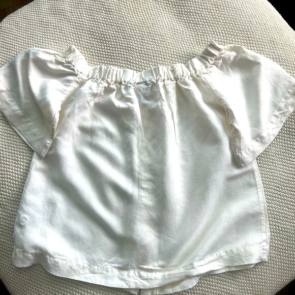 H&M White Blouse Casual Cropped Style - Picture 3 of 8